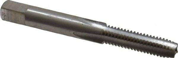 Interstate - M7x1.25 Metric Special 6H 4 Flute Bright Finish High Speed Steel Straight Flute Standard Hand Tap - Plug, Right Hand Thread, 2-23/32" OAL, 1-1/8" Thread Length, D5 Limit, Oversize - Exact Industrial Supply