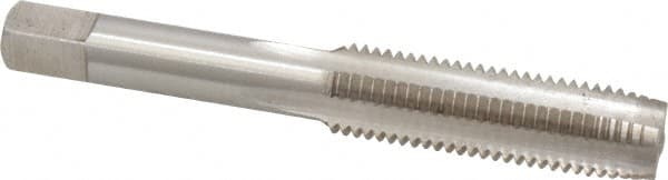 Interstate - M12x1.50 Metric Fine 4 Flute Bright Finish High Speed Steel Straight Flute Standard Hand Tap - Plug, Right Hand Thread, 3-3/8" OAL, 1-21/32" Thread Length, D5 Limit, Oversize - Exact Industrial Supply