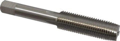 Interstate - M13x1.50 Metric Special 6H 4 Flute Bright Finish High Speed Steel Straight Flute Standard Hand Tap - Plug, Right Hand Thread, 3-3/8" OAL, 1-21/32" Thread Length, D6 Limit, Oversize - Exact Industrial Supply