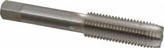 Interstate - M14x1.75 Metric Special 6H 4 Flute Bright Finish High Speed Steel Straight Flute Standard Hand Tap - Plug, Right Hand Thread, 3-19/32" OAL, 1-21/32" Thread Length, D6 Limit, Oversize - Exact Industrial Supply
