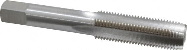 Interstate - M15x1.50 Metric Fine 6H 4 Flute Bright Finish High Speed Steel Straight Flute Standard Hand Tap - Plug, Right Hand Thread, 3-13/16" OAL, 1-13/16" Thread Length, D6 Limit, Oversize - Exact Industrial Supply
