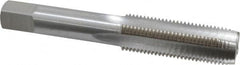 Interstate - M15x1.50 Metric Fine 6H 4 Flute Bright Finish High Speed Steel Straight Flute Standard Hand Tap - Plug, Right Hand Thread, 3-13/16" OAL, 1-13/16" Thread Length, D6 Limit, Oversize - Exact Industrial Supply