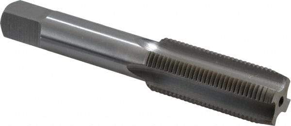 Interstate - M18x1.50 Metric Fine 4 Flute Bright Finish High Speed Steel Straight Flute Standard Hand Tap - Plug, Right Hand Thread, 4-1/32" OAL, 1-13/16" Thread Length, D3 Limit, Oversize - Benchmark Tooling