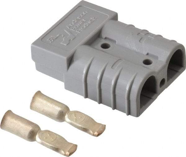 Made in USA - 6 AWG, 600 V, 50 A, Battery Connector - Gray - Benchmark Tooling