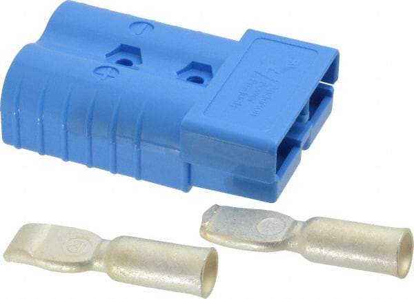 Made in USA - 2/0 AWG, 600 V, 350 A, Battery Connector - Blue - Benchmark Tooling