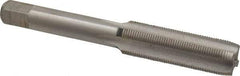 Interstate - M11x0.75 Metric Fine 6H 4 Flute Bright Finish High Speed Steel Straight Flute Standard Hand Tap - Plug, Right Hand Thread, 2-15/16" OAL, 1-1/4" Thread Length, D4 Limit, Oversize - Exact Industrial Supply