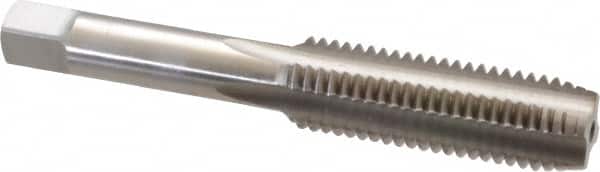 Interstate - M13x1.75 Metric Special 6H 4 Flute Bright Finish High Speed Steel Straight Flute Standard Hand Tap - Plug, Right Hand Thread, 3-3/8" OAL, 1-21/32" Thread Length, D6 Limit, Oversize - Exact Industrial Supply