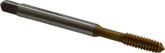 Kennametal - #10-24 UNC H6 Thread Limit Plug Thread Forming Tap - Vanadium High Speed Steel, TiN Finish, 2-3/8" OAL, 1/2" Thread Length, Right Hand Thread, Series 5900 - Benchmark Tooling