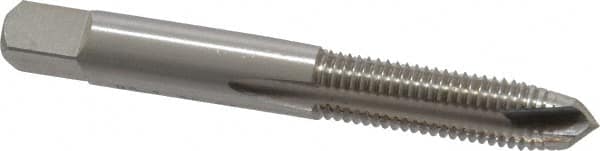 Interstate - M9x1.25 Metric Coarse, 3 Flute, Bright Finish, High Speed Steel Spiral Point Tap - Plug Chamfer, Right Hand Thread, 2-23/32" OAL, 1-1/8" Thread Length - Exact Industrial Supply