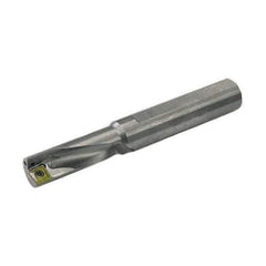 Allied Machine and Engineering - 0.94" Max Drill Depth, 3xD, 10mm Diam, Indexable Insert Drill - 1 Insert, 1/2" Shank Diam, Straight Shank - Benchmark Tooling