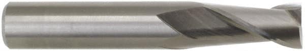 M.A. Ford - 7/16", 1" LOC, 7/16" Shank Diam, 2-3/4" OAL, 2 Flute, Solid Carbide Square End Mill - Single End, TiCN Finish, 30° Helix, Centercutting, Right Hand Cut, Right Hand Flute, Series 121 - Benchmark Tooling