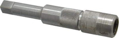 Made in USA - 1/2 Pipe Inch Tap, 6 Inch Overall Length, 1 Inch Max Diameter, Tap Extension - 11/16 Inch Tap Shank Diameter, 11/16 Inch Extension Shank Diameter, 0.515 Inch Extension Square Size, 1-1/4 Inch Tap Depth, Tool Steel - Exact Industrial Supply