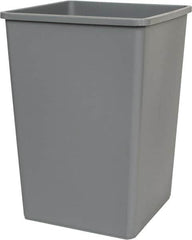 Rubbermaid - 35 Gal Gray Square Trash Can - Polyethylene, 27-5/8" High x 19-1/2" Long x 19-1/2" Wide - Benchmark Tooling