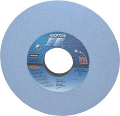 Norton - 12" Diam x 3" Hole x 1" Thick, G Hardness, 60 Grit Surface Grinding Wheel - Ceramic, Type 1, Medium Grade, 2,070 Max RPM, Vitrified Bond, No Recess - Benchmark Tooling