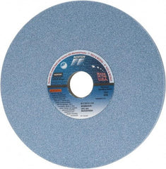 Norton - 8" Diam x 1-1/4" Hole x 1/2" Thick, K Hardness, 60 Grit Surface Grinding Wheel - Ceramic, Type 1, Medium Grade, 3,600 Max RPM, Vitrified Bond, No Recess - Benchmark Tooling