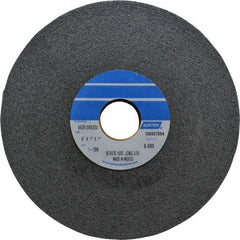 Norton - 6" Diam, 1" Face Width, 1" Center Hole, Medium Grade, Silicon Carbide Deburring Wheel - Convolute, Hard Density 7 Grade, 6,000 RPM - Benchmark Tooling