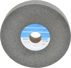 Norton - 6" Diam, 1" Face Width, 1" Center Hole, Fine Grade, Silicon Carbide Deburring Wheel - Convolute, Hard Density 8 Grade, 4,500 RPM - Benchmark Tooling