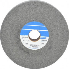 Norton - 6" Diam, 1" Face Width, 1" Center Hole, Medium Grade, Silicon Carbide Deburring Wheel - Convolute, Hard Density 8 Grade, 4,500 RPM - Benchmark Tooling