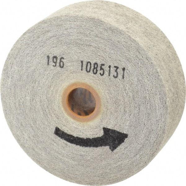 Norton - 6" Diam, 2" Face Width, 1" Center Hole, Medium Grade, Aluminum Oxide Deburring Wheel - Convolute, Hard Density 7 Grade, 4,500 RPM - Benchmark Tooling