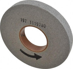 Norton - 8" Diam, 1" Face Width, 3" Center Hole, Medium Grade, Silicon Carbide Deburring Wheel - Convolute, Medium Density 6 Grade, 3,650 RPM - Benchmark Tooling