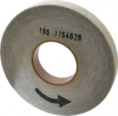 Norton - 8" Diam, 1" Face Width, 3" Center Hole, Medium Grade, Aluminum Oxide Deburring Wheel - Convolute, Hard Density 7 Grade, 3,650 RPM - Benchmark Tooling