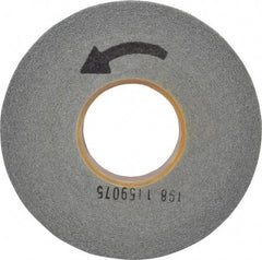 Norton - 8" Diam, 1" Face Width, 3" Center Hole, Fine Grade, Silicon Carbide Deburring Wheel - Convolute, Hard Density 7 Grade, 3,650 RPM - Benchmark Tooling