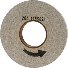 Norton - 8" Diam, 1" Face Width, 3" Center Hole, Fine Grade, Aluminum Oxide Deburring Wheel - Convolute, Hard Density 8 Grade, 3,650 RPM - Benchmark Tooling