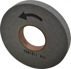 Norton - 8" Diam, 1" Face Width, 3" Center Hole, Fine Grade, Silicon Carbide Deburring Wheel - Convolute, Hard Density 9 Grade, 4,500 RPM - Benchmark Tooling