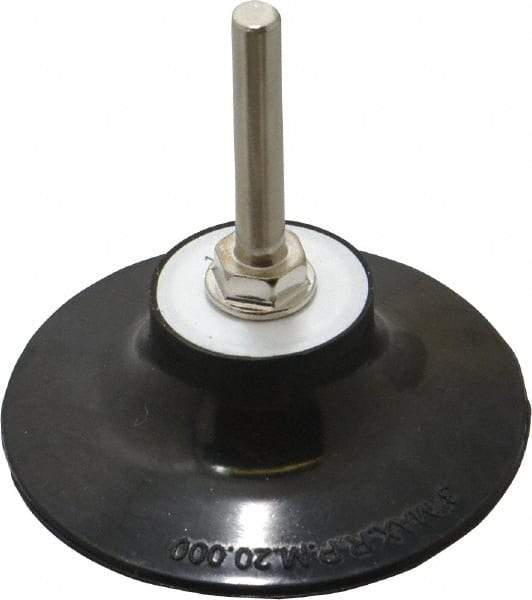 Norton - 3" Diam Quick-Change Type R Disc Backing Pad - 1/4" Shank Diam, Medium Density, 20,000 RPM, Speed-Lok TR Compatible - Benchmark Tooling