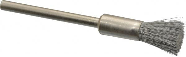 Anderson - 1/4" Brush Diam, Crimped, End Brush - 1/8" Diam Shank, 25,000 Max RPM - Benchmark Tooling