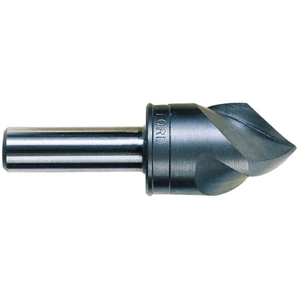 M.A. Ford - 1-1/8" Head Diam, 1/2" Shank Diam, 3 Flute 100° High Speed Steel Countersink - Benchmark Tooling