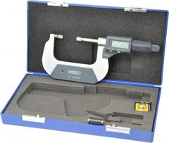 Fowler - 1" to 2" Mechanical Blade Micrometer - 0.0002" Accuracy, 0.001mm Graduation, 0.03" Blade Thickness, Friction Thimble, Digital Counter - Benchmark Tooling