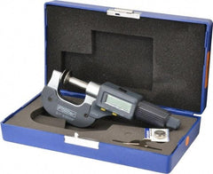 Fowler - 0 to 1 Inch, Ratchet Stop Thimble, IP54 Water Resistance, Electronic Disc Micrometer - 0.7874 Inch Disc, 0.00005 Inch Resolution - Benchmark Tooling