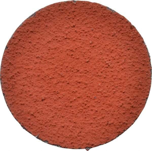 3M - 2" Disc Diam, 60 Grit, Ceramic Quick Change Disc - Type S Attaching System, Coated, Orange, Medium Grade, 25,000 RPM, 777F Series - Benchmark Tooling
