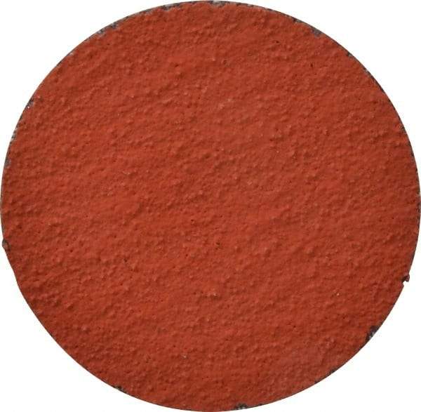 3M - 2" Disc Diam, 80 Grit, Ceramic Quick Change Disc - Type S Attaching System, Coated, Orange, Medium Grade, 25,000 RPM, 777F Series - Benchmark Tooling