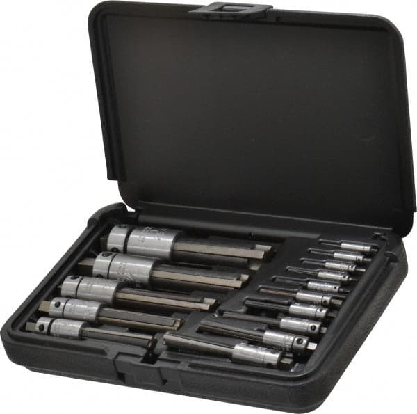 Walton - #4 to 1" Tap Extractor Set - 3, 4 Flutes, 15 Pieces - Benchmark Tooling