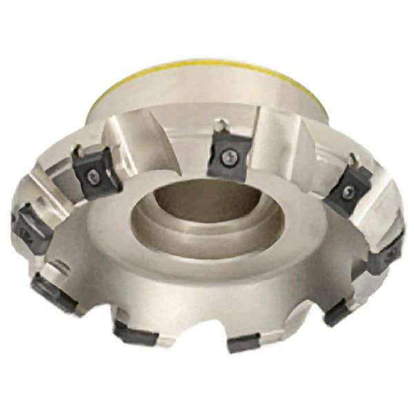 Iscar - 4" Cut Diam, 1-1/2" Arbor Hole, 0.295" Max Depth of Cut, 45° Indexable Chamfer & Angle Face Mill - 8 Inserts, LN.. 1506... Insert, Right Hand Cut, 8 Flutes, Series F45LN - Benchmark Tooling