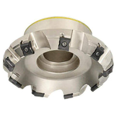 Iscar - 120mm Cut Diam, 32mm Arbor Hole, 7.5mm Max Depth of Cut, 45° Indexable Chamfer & Angle Face Mill - 12 Inserts, LN.. 1506.. Insert, Left Hand Cut, 12 Flutes, Series TangMill - Benchmark Tooling