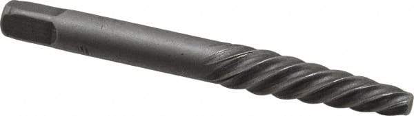 Interstate - Spiral Flute Screw Extractor - #4 Extractor for 9/32 to 3/8" Screw, 2-7/8" OAL - Benchmark Tooling