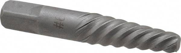 Interstate - Spiral Flute Screw Extractor - #6 Extractor for 5/8 to 7/8" Screw, 3-3/4" OAL - Benchmark Tooling