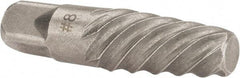 Interstate - Spiral Flute Screw Extractor - #8 Extractor for 1-1/8 to 1-3/8" Screw, 4-3/8" OAL - Benchmark Tooling