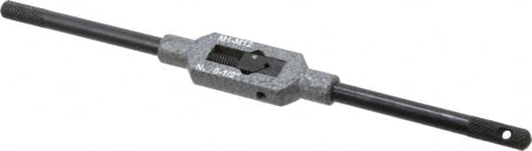 Interstate - 1/8 to 3/8" Tap Capacity, Straight Handle Tap Wrench - 8" Overall Length - Benchmark Tooling