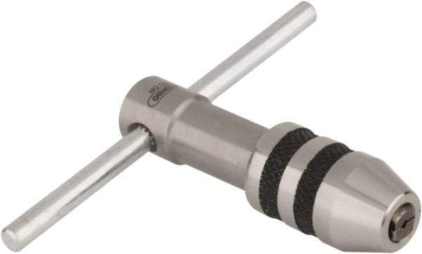 General - #0 to #8 Tap Capacity, T Handle Tap Wrench - 2-1/4" Overall Length - Benchmark Tooling