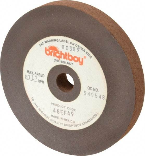 Cratex - 4" Diam x 1/2" Hole x 1/2" Thick, 46 Grit Surface Grinding Wheel - Coarse Grade - Benchmark Tooling