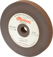 Cratex - 4" Diam x 1/2" Hole x 1/2" Thick, 46 Grit Surface Grinding Wheel - Coarse Grade - Benchmark Tooling