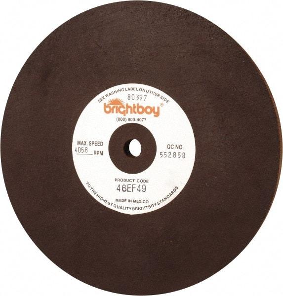 Cratex - 8" Diam x 1/2" Hole x 1/2" Thick, 46 Grit Surface Grinding Wheel - Coarse Grade - Benchmark Tooling
