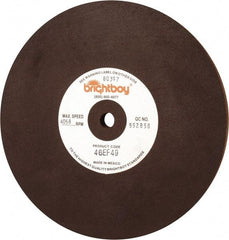 Cratex - 8" Diam x 1/2" Hole x 1/2" Thick, 46 Grit Surface Grinding Wheel - Coarse Grade - Benchmark Tooling