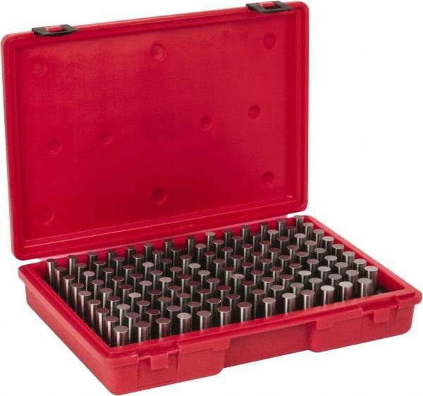 Value Collection - 125 Piece, 0.501-0.625 Inch Diameter Plug and Pin Gage Set - Plus 0.0002 Inch Tolerance, Class ZZ - Benchmark Tooling