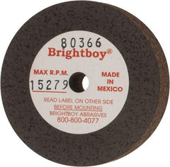 Cratex - 2" Diam x 1/4" Hole x 1/2" Thick, 46 Grit Surface Grinding Wheel - Coarse Grade - Benchmark Tooling