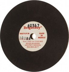 Cratex - 3" Diam x 1/4" Hole x 1/8" Thick, 46 Grit Surface Grinding Wheel - Coarse Grade - Benchmark Tooling
